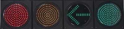 LED교통신호등 1면4색(적색,황색,화살,녹색/R,Y,A,G) 이미지 2