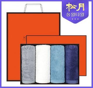 송월타올 솔리드 뱀부얀190g 4p타올세트 / 기념품 홍보물