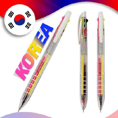 국산 코리아 형광니들3색 (독일잉크/초초저점도) / 볼펜 기념품 홍보물 