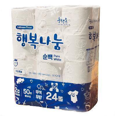 행복나눔두루마리2겹, 엠보싱, 50m x 24롤 x 3속(72롤)