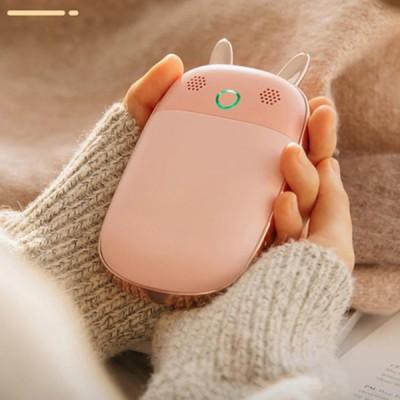 USB충전 동물캐릭터 휴대용 손난로 대용량 보조배터리 10000mAh (판촉물인쇄) 