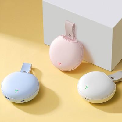 리틀Y원형 휴대용 손난로 대용량 보조배터리 5000mAh (판촉물인쇄) 