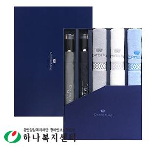 우산 타올 세트_CM 2단 도트보더+CM 맥스40 세트 5P콤보세트, 수건, 타월
