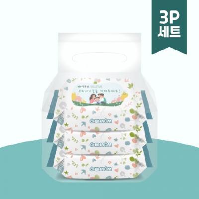 아빠맘(무광) 물티슈 3p세트 (40매) / 휴대용 / 기념품 홍보물