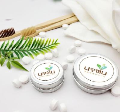 #나무하나 고체 치약 휴대용 여행용 가글 씹는 치약(판촉물 기념품 홍보물 인쇄)