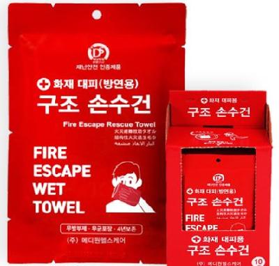 #화재대피 재난안전 구조 손수건(판촉물 기념품 홍보물 인쇄)