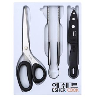 고급 가위+집게+과도 세트