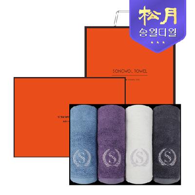 송월 슈퍼클래스 뱀부 S80 4P 타올세트 (판촉물 기념품 홍보물 수건 인쇄)