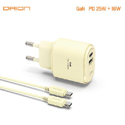드리온 가정용 GaN PD 25W 2구 CtoC (버터) (판촉물 기념품 홍보물 인쇄)