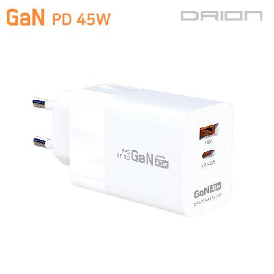 드리온 가정용 Gan지원 PD 45W 초고속 충전기 (C+USB) (판촉물 기념품 홍보물 인쇄)