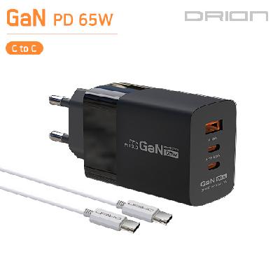 드리온 가정용 Gan지원 PD 65W 초고속 충전기 CtoC (C+C+USB) (판촉물 기념품 홍보물 인쇄)