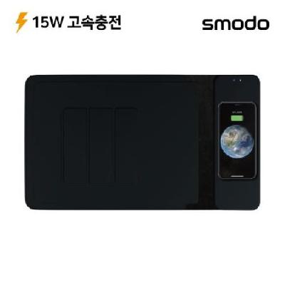 에스모도 15W 고속 무선충전 마우스패드 패드 파우치 스탠드형 227 (판촉물 기념품 홍보물 인쇄)