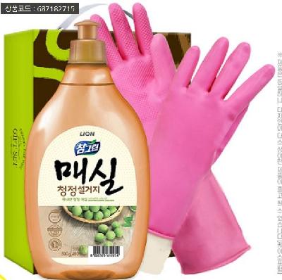 친환경 참그린매실500용기 고무장갑32cm 2종(판촉물 기념품 홍보물 인쇄)