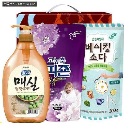 참그린 매실주방세제펌프 피죤 베이킹소다300리필 3종세트(판촉물 기념품 홍보물 인쇄)