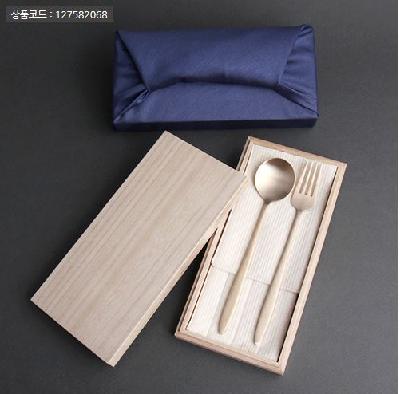 누비수저집 다올 방짜양식기 스푼포크 오동나무,보자기포장(판촉물 기념품 홍보물 인쇄)
