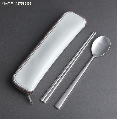 찰리 실버 수저 1인용 지퍼수저집 포함(판촉물 기념품 홍보물 인쇄)
