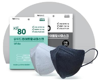 KF-80마스크2D대형/4박스=400장/유위드