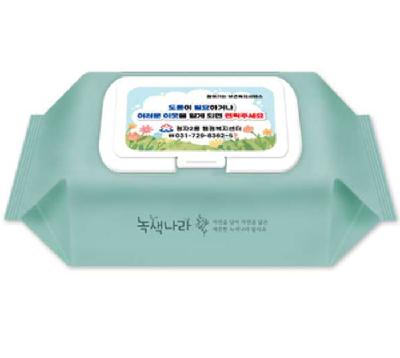(판촉물 기념품 홍보물 스티커 인쇄) 물티슈 캡형 50매 