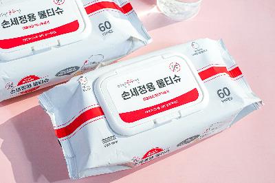 하얀손수건 손세정용 물티슈(60매)
