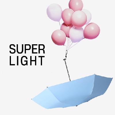 #슈퍼라이트 3단 초경량 수동 양우산 암막 자외선 차단 (UPF 50+) (판촉물 기념품 홍보물 양산 우산 인쇄)