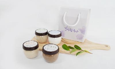 소금4종 답례품 선물세트[천일염100g+흑마늘100g+꽃게100g+함초100g]