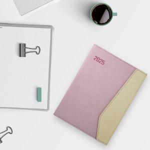 양장다이어리 3단 투톤핑크 별사이즈