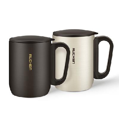 (판촉물 기념품 홍보물 스티커 인쇄) 루첸 스테인리스 이중머그 230mL