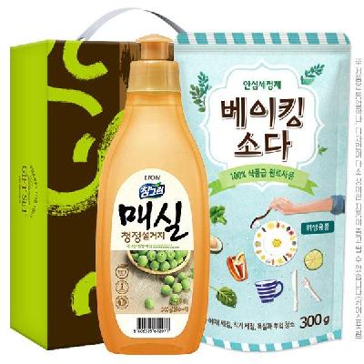 참그린 매실 세제 300g 용기 + 탑셰프 베이킹소다 300g 리필 (2종) 주방, 홍보, 판촉, 기념, 선물, 사은, 답례