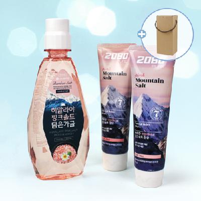 LG생활건강 히말라야 핑크솔트 가글 320ml + 핑크솔트 치약120g2개 홍보, 판촉, 기념, 선물, 사은, 답례, 명절