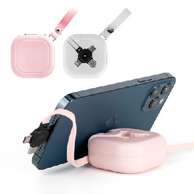 (판촉물 기념품 홍보물 스티커 인쇄)  소유 3in1 릴타입 멀티 고속 충전케이블 (풀컬러인쇄)