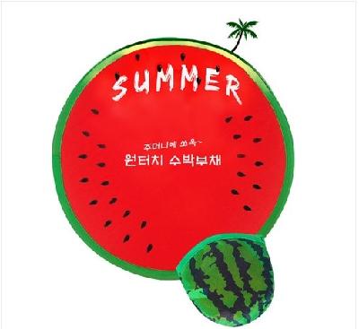 원터치 수박 부채 원형  홍보, 판촉, 기념, 선물, 사은, 답례