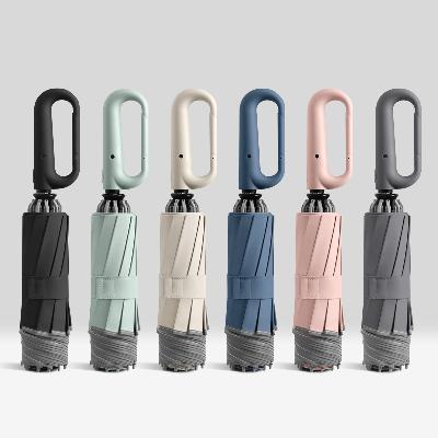 (판촉물 기념품 홍보물 스티커 인쇄)  아미얼 10K 거꾸로 원터치 3단 완자동 양우산 (카라비너 손잡이)