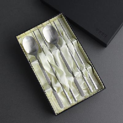 실버 스퀘어 수저 2P 홍보, 판촉, 기념, 선물, 사은, 답례