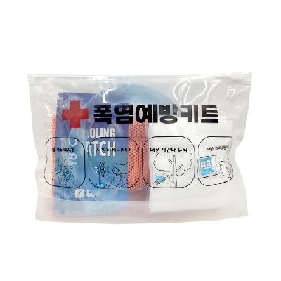 (판촉물 기념품 홍보물 스티커 인쇄)  폭염예방키트 4종 넥쿨러세트(넥쿨러/쿨타올/쿨토시/쿨패치2장)
