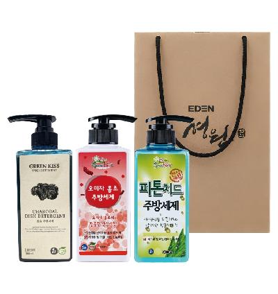 그린키스 주방세제 주방3종세트(참숯+오미자+피톤500ML/세트상품)