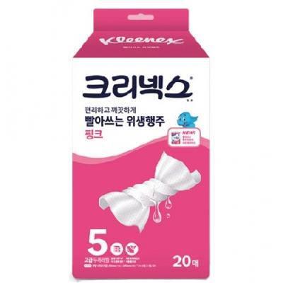 빨아쓰는 잘닦이는 위생행주 점보 유한킴벌리 크리넥스 핑크(핸디형)20매 홍보, 판촉, 기념, 선물, 사은, 답례