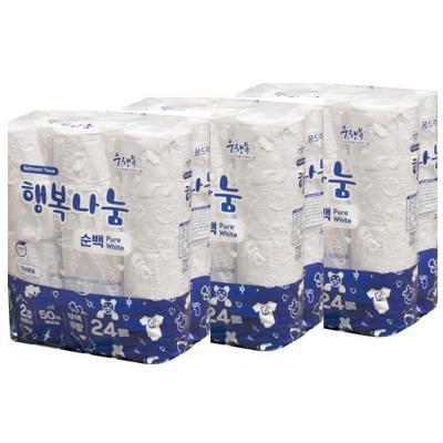 행복나눔두루마리2겹, 엠보싱, 50m x 24롤 x 3속(72롤)