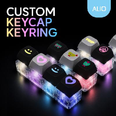 ALIO 커스텀 LED 라이팅 키캡 키링(LED로고인쇄) 1구 홍보, 판촉, 기념, 선물, 사은, 답례