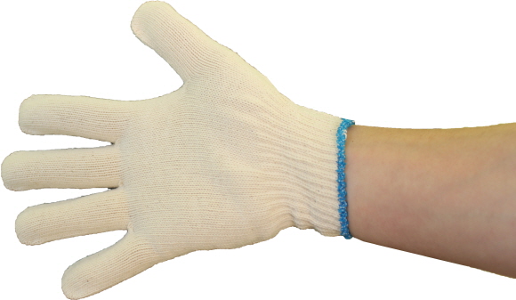 작업용 면장갑 50g 착용사진