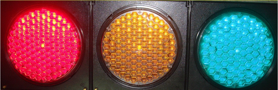 LED교통신호등 1면3색(적색,황색,녹색/R,Y,G)