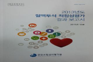 건강보험심사평가원 2013년도 혈액투석 적정성평가결과보고서 인쇄