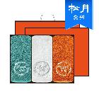 (판촉물 기념품 홍보물 스티커 인쇄) [송월타올] 땡큐 200g 뱀부얀 호텔수건 3매 선물세트, 쇼핑백 기념수건 답례품
