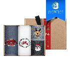 (판촉물 기념품 홍보물 스티커 인쇄) 송월 크리스마스 항균타올 기프트세트(윈터데이세면2+몽글고리2)