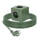 (판촉물 기념품 홍보물 스티커 인쇄) 에코너 MT03 큐브 멀티탭 전선형 3m (3구/C타입/USB) 큐브형