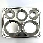 (판촉물 기념품 홍보물 스티커 인쇄)  스테인레스 304 5구식판 원형 // 국내제조