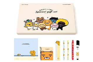 (판촉물 기념품 홍보물 스티커 인쇄)  카카오프렌즈 다온 문구세트3 라이언세트/입학선물