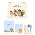 (판촉물 기념품 홍보물 스티커 인쇄)  카카오프렌즈 학용품 문구세트7 라이언 세트