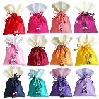 (판촉물 기념품 홍보물 스티커 인쇄) 비단 실크 전통 복주머니 명절 선물 용돈주머니 동전주머니 (소) 10*15cm