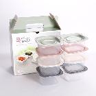 (판촉물 기념품 홍보물 스티커 인쇄) 올뉴 쿡플러스 4호 8종 밀폐용기 16p세트/선물세트