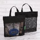 (판촉물 기념품 홍보물 스티커 인쇄)  리유저블 메쉬 워시백, 친환경 여행용파우치 2종